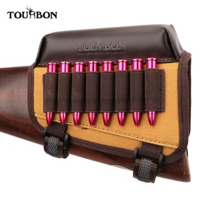 lot 282 image: Tourbon Tactical Hunting Gun Accessories Rifle Cheek Rest Riser Stock Cartridges Holder Canvas for Left Hand
