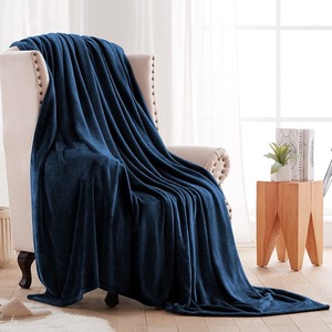 lot 289 image: OCNESS HOME Fleece Throw Blankets Twin Size Velvet Throws Utra Soft Lightweight Decor for Couch, Bed, Plush Fuzzy Flannel Microfiber Warm Thermal Blanket All Seasons(Navy Blue, 60x80)
