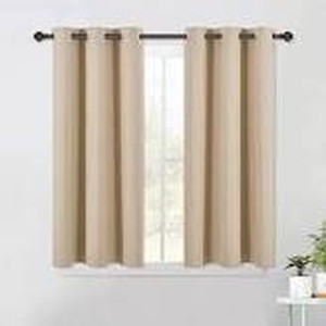 lot 507 image: NICETOWN Room Darkening Draperies Window Curtain Panels, Thermal Insulated Grommet Room Darkening Curtains for Bedroom (Biscotti Beige, 2 Panels, W70 x L108 -inch)