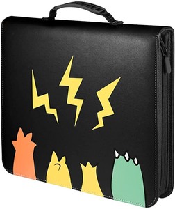 lot 512 image: Geecow 9-Pocket Card Binder, Portable Storage Case with Removable Sheets Holds Up to 900 Cards-Toys Gifts for 3-8 Year Old Boys Girls Young Collectors (Black)
