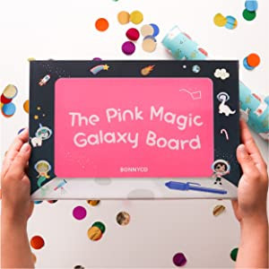 lot 522 image: BONNYCO Magic Drawing Board Pink for Kids A4 and A5, 6 Stencils and 2 Spy Pen Light Up Drawing Board, Boys, Girls Toys & Gifts for Birthday & Christmas  Kids Drawing Tablet, Magic Drawing Pad