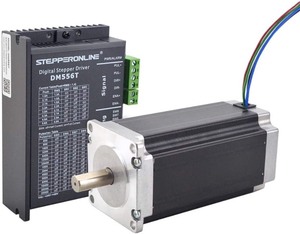 lot 529 image: STEPPERONLINE 1 Axis Stepper Motor CNC Kit 3.0 Nm(425oz.in) Nema 23 Stepper Motor & Digital Stepper Driver 1.8-5.6A 20-50VDC