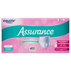 lot 559 image: Assurance Incontinence & Postpartum Underwear for Women Maximum Absorbency L 54 Count