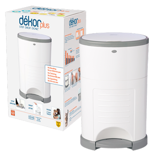 lot 920 image: Dekor Plus Hands-Free Diaper Pail, White