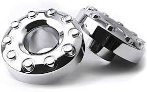 lot 1112 image: WEILEITE 19.5 Inch 10-Lug Front Car Wheel Hub Center Caps Compatible with Ford F450 F550 2005-2016 Super Duty Replaces 5C3Z1130NA(Pair)