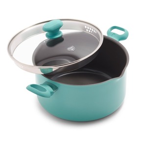 lot 1119 image: Green Life SOFT GRIP PRO 6-QUART STOCK POT