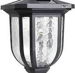 lot 1126 image: KMC Lighting ST4322Q-A Solar Post Light Solar Powered Lamp Post Light Post Solar Light Outdoor Fabulously Bright 120 LUMENS Made of Aluminum die-Casting and Glass with 3 inches Post Adaptor