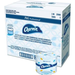lot 1137 image: Charmin Commercial Bathroom Tissue, 2-Ply, White, 450 SheetsRoll, 75Carton
