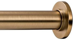 lot 1144 image: Ivilon Tension Curtain Rod - Spring Tension Rod for Windows or Shower, 36 to 54 Inch. Warm Gold