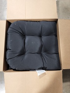 lot 1223 image: Fresco Black Wicker Seat Cushion (Set Of 2)