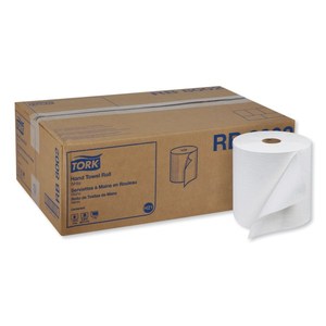 lot 1228 image: Tork Universal Hand Towel Roll, 800ft x 7 7, White, 6 Rolls (TRKRB8002)