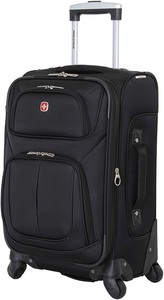 lot 1247 image: SwissGear Sion Softside Expandable Luggage, Black, Carry-On 21-Inch