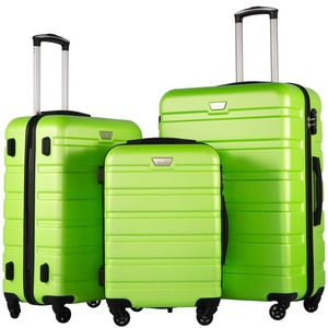 lot 1250 image: COOLIFE Luggage 3 Piece Set Suitcase Spinner Hardshell Lightweight TSA Lock 4 Piece Set