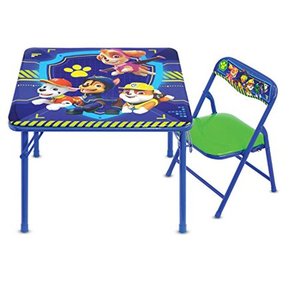 lot 1320 image: Paw Patrol Junior Table & Chair Set, Folding Table , Padded Chairs