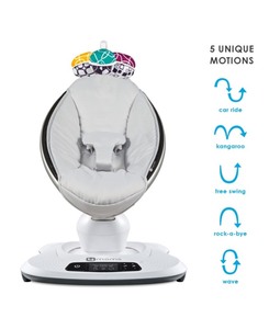 lot 1322 image: 4moms - 4moms� mamaRoo�4 Classic Multi-Motion�� Baby Swing - Gray Classic