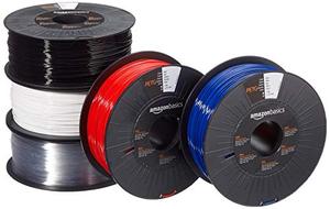 lot 1345 image: Amazon Basics PETG 3D Printer Filament, 1.75mm, 5 Assorted Colors, 1 kg per Spool, 5 Spools