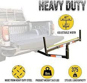 lot 1349 image: MaxxHaul 70231 Hitch Mount Truck Bed Extender (For Ladder, Rack, Canoe, Kayak, Long Pipes and Lumber)