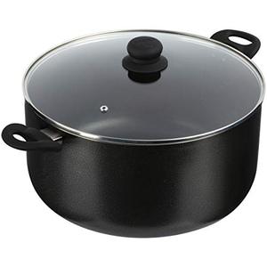 lot 1402 image: IMUSA USA Cookware 12.7Qt Charcoal Stock Pot wGl, 12.7-Quart, Black