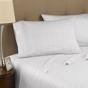 lot 3998 image: Modern Living Dotted Line 300 Thread Count Organic Twin Sheet Set