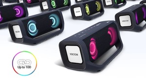 lot 4035 image: LG PN5M Xboom Go Portable Bluetooth Speaker with Meridian Audio Technology, Black