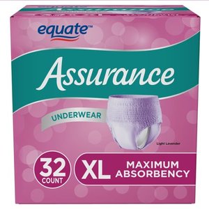 lot 4046 image: Assurance Incontinence Underwear for Women, Extra Large, 32 Ct