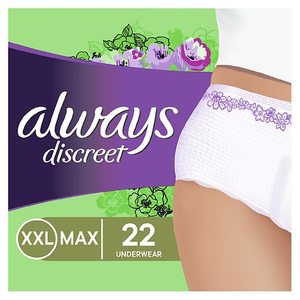lot 4080 image: Always Discreet Max Protection Incontinence Underwear, XXL, 22 Ct