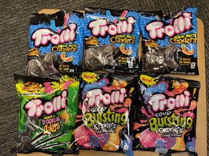 lot 5025 image: 6 Pack Trolli Sour Crawlers, Sour Variety Box