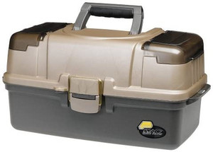 lot 2007 image: Plano Large 3-Tray with Top Access Tackle Box, Gray, Pack of 1