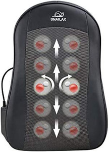 lot 2048 image: Snailax Cordless Shiatsu Back Massager with Heat Portable Kneading Massage Cushion