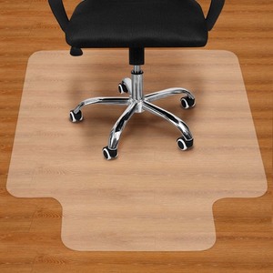 lot 2111 image: Office Chair Mat for Hardwood Floor - 36x48 Clear PVC Desk Chair Mat - Heav...