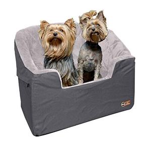 lot 2141 image: K&H Pet Products Bucket Booster Pet Seat - Dog Booster Seat Car Seat for Dogs & Cats Large Gray