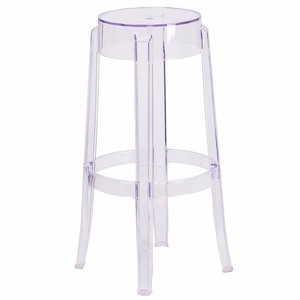 lot 2203 image: Flash Furniture 29.75 High Transparent Barstool