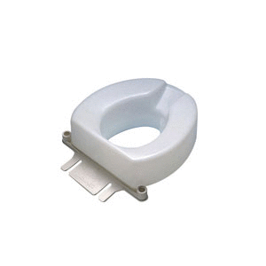 lot 2211 image: Contoured elevated toilet seat, elongated wbolt-down bracket, 6