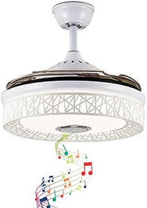 lot 2215 image: Fandian 42 Modern Ceiling Fans with Light Smart Bluetooth Music Player Chandelier