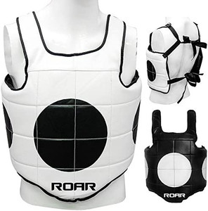 lot 2217 image: Roar Boxing Chest Guard MMA Mixed Martial Arts Rib Body Armour Taekwondo Protector (WhiteBlk, Senior)