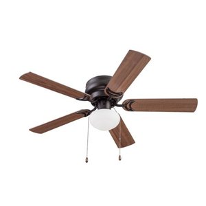 lot 2227 image: Mainstays 44 Oil-Rubbed Bronze Hugger Ceiling Fan, 5-Blade W Reversible Airflow