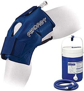 lot 2229 image: Aircast Cryo Cuff Cold Therapy Knee Solution - Blue - Large, Non Motorized, Gravity-fed System, 1count