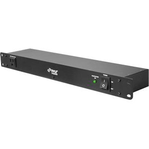 lot 2410 image: Pyle PCO850 - 15 Amp Power Supply Conditioner Rack Mountable Power Strip Surge Protector with 9 Outlets