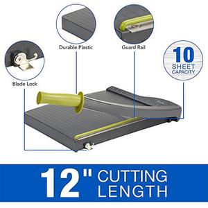 lot 2411 image: Swingline Paper Cutter, Guillotine Trimmer, 12 Cut Length, 10 Sheet Capacity, ClassicCut Lite (9312)
