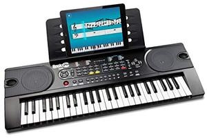 lot 2424 image: RockJam (RJ549) 49-Key Portable Electric Keyboard Piano With Power Supply, Sheet Music Stand and Simply Piano App