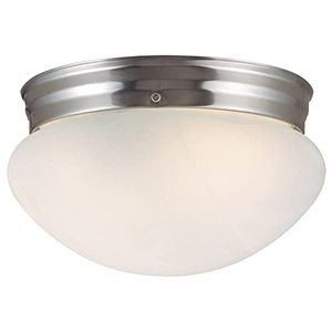 lot 2430 image: Design House 511576 Millbridge 1 Light Ceiling Light, Satin Nickel, 7.625