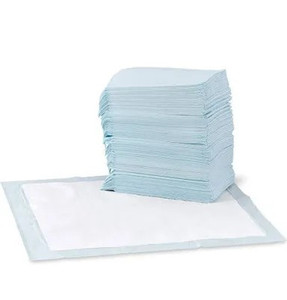 lot 2437 image: Amazon Basics Dog and Puppy Pads, Leak-proof 5-Layer Pee Pads with Quick-dry Surface for Potty Training 22 x 22 150 ct