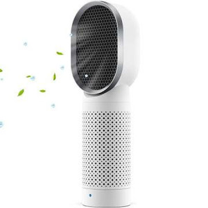 lot 2441 image: Desktop Air Purifier, QUEENTY Portable Ionizer Air Purifier Cleaner with True HEPA Filter Small Dust Remover for Home, Smokers, Pets, Office, Desk, Bedroom (White)