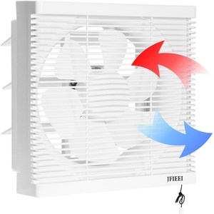 lot 3011 image: JFIEEI Window Exhaust Fan, 10 Inch Bathroom Window Fan, 470 CFM Small Window Fan with 2 Direction Reversible Airflow, Wall Exhaust Fan Shutter for Home Kitchen Basement Attic Ventilation Blower