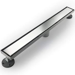 lot 3012 image: Neodrain 36-Inch Linear Shower Drain- With 2-in-1 Flat & Tile insert Cover, Brushed 304 Stainless Steel Rectangle Shower Floor Drain, Floor Shower Drain With Adjustable Leveling Feet, Hair Strainer