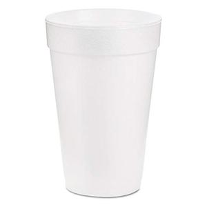lot 3019 image: Concession Essentials 16oz Disposable White Foam Cups - Pack of 100ct