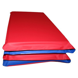 lot 3022 image: KinderMat, 1 Thick KinderMat, 4-Section Rest Mat, 45 x 19 x 1, RedBlue, Great for School, Daycare, Travel, and Home, 100% Made in USA