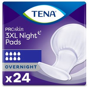 lot 3032 image: Tena ProSkin 3XL Incontinence Pads Overnight Absorbency 24 ct
