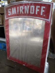lot 3046 image: Smirnoff Red Mirror Sign