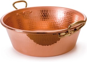 lot 3058 image: Mauviel Made In France MPassion 2193.40 Copper 15-Quart Jam Pan with Bronze Handles